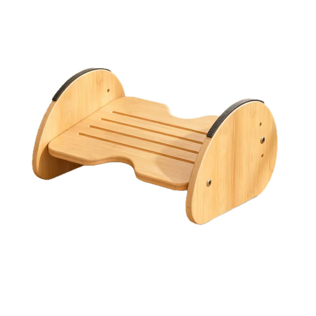 Adjustable Bamboo Under Desk Footrest Ergonomic Rocking Foot Stool for Office Home