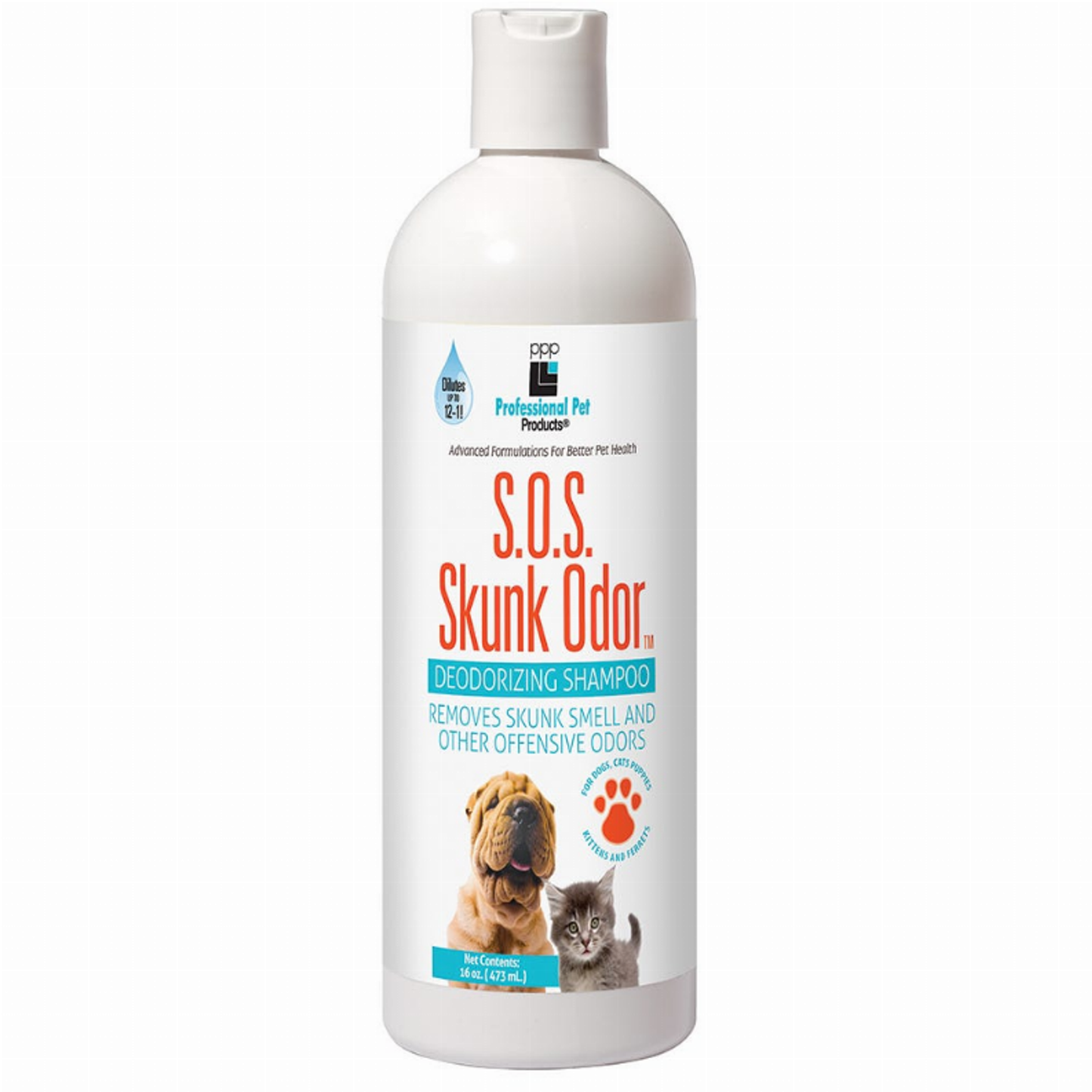 PPP Skunk Odor Dog Shampoo, 16 oz