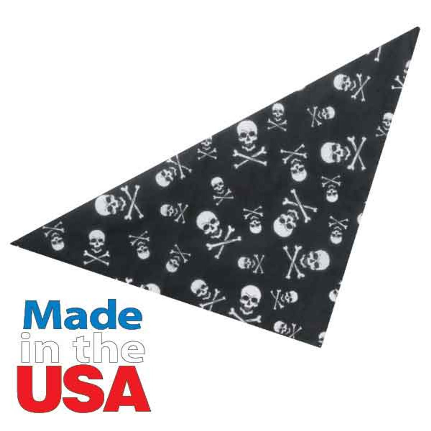 Top Performance Skulls and Crossbones Pet Bandana - Black