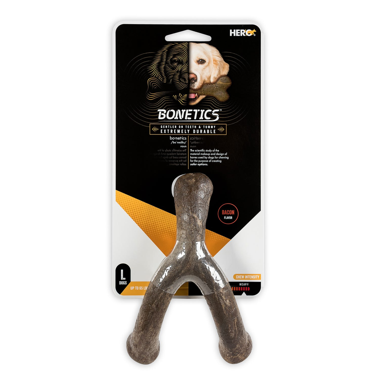 Hero Bonetics Wishbone Bacon Dog Chew