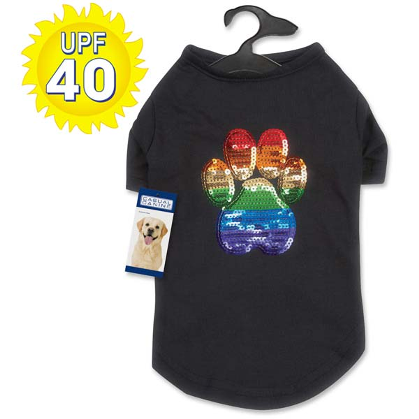 Casual Canine Puppy Pride Sequin UPF40 Dog Tee