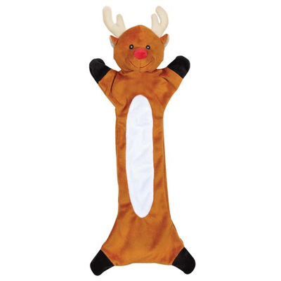Zanies Festive Unstuffies Reindeer Dog Toy