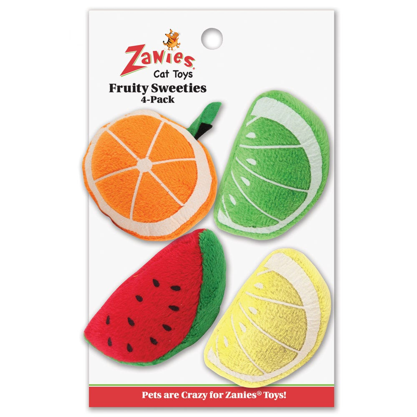 Zanies Fruity Sweeties Cat Toys 4-Piece Set