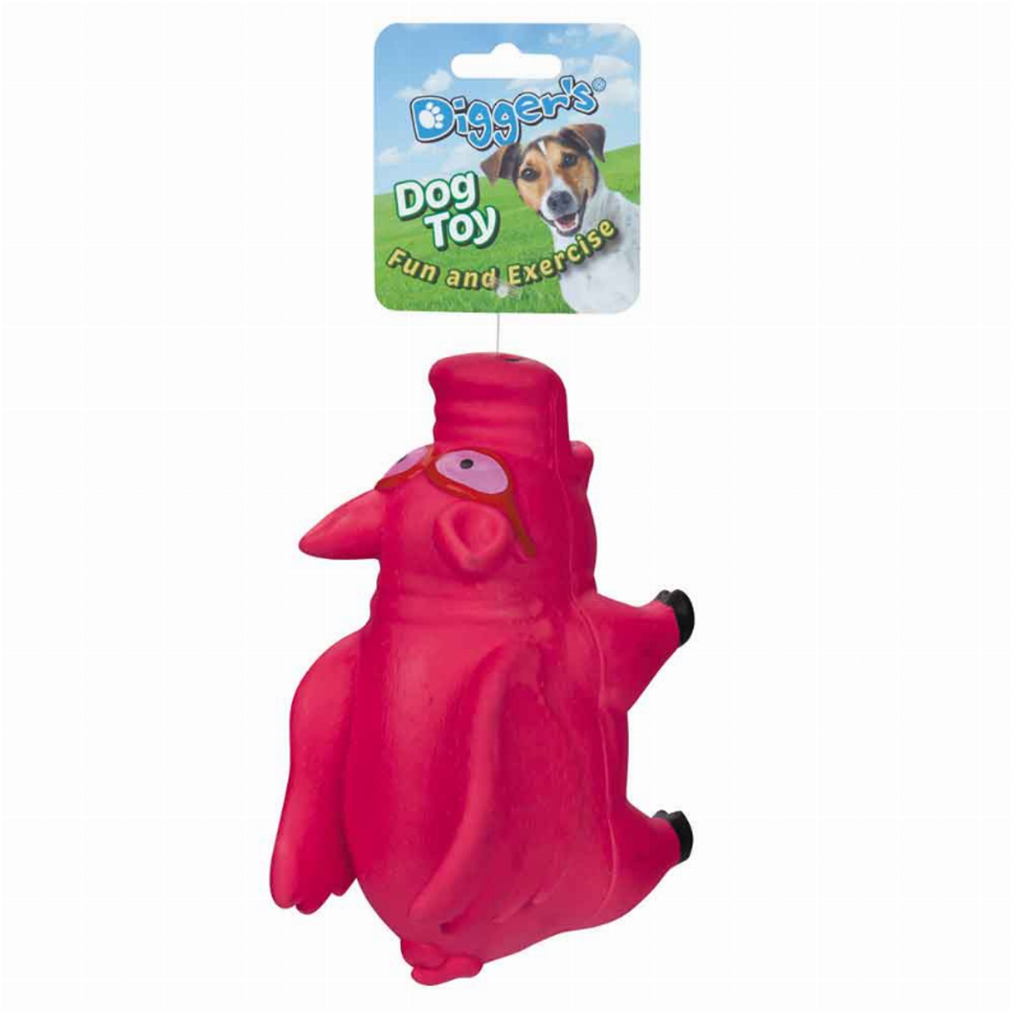 Digger's Flying Grunting Pig Dog Toy