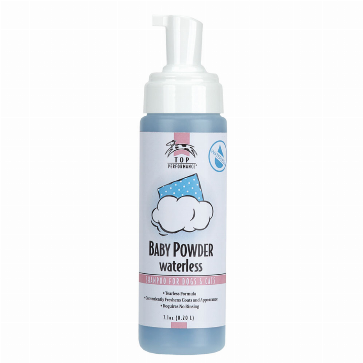 Top Performance Waterless Shampoo, Baby Powder Scent, 7.1 oz