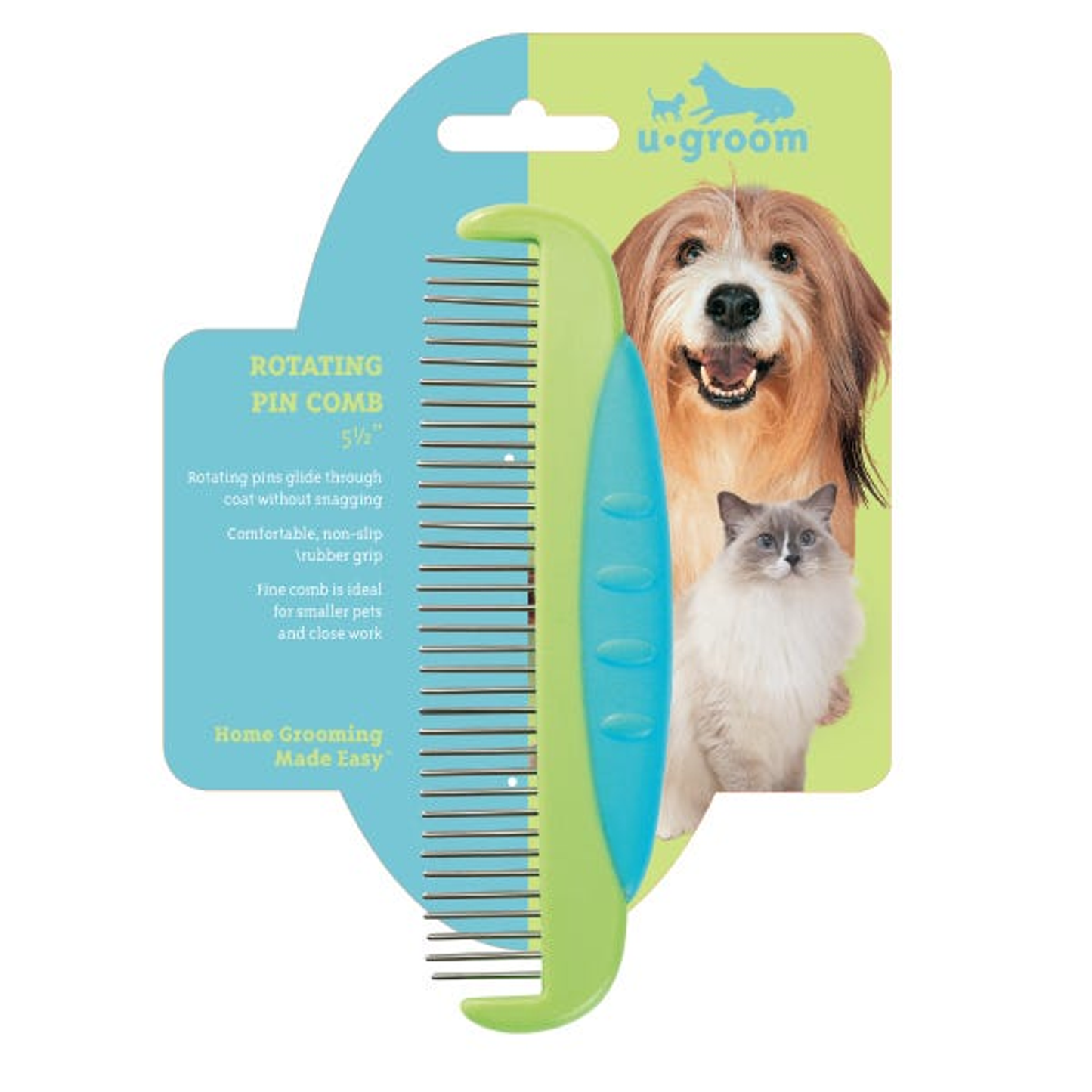 Ugroom Rotating Pin Pet Grooming Comb