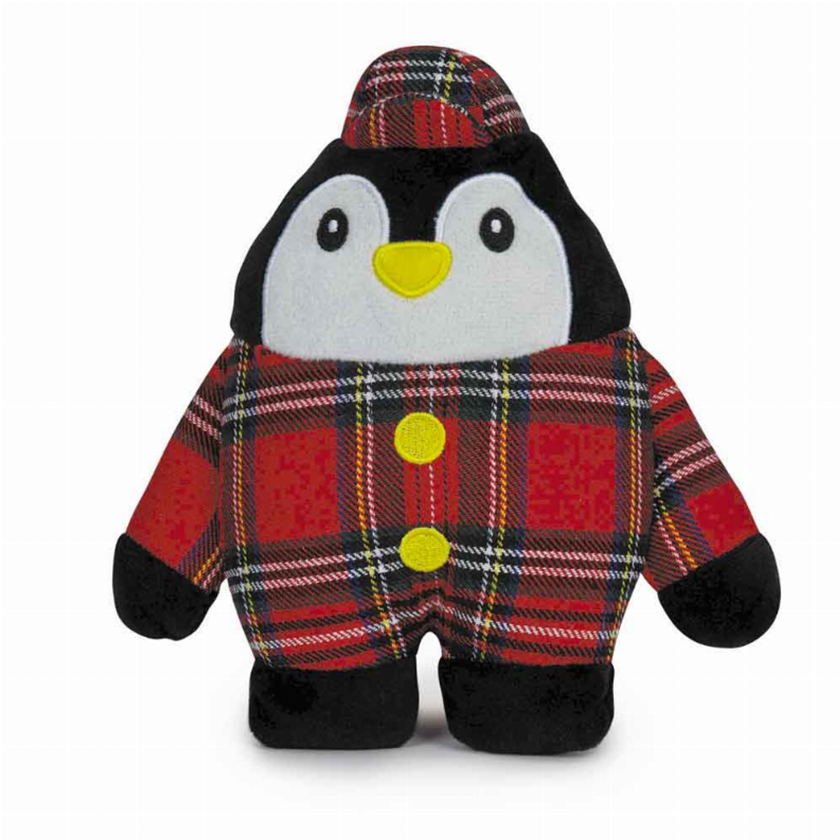 Zanies Holiday Tartan Friends Penguin Dog Toy