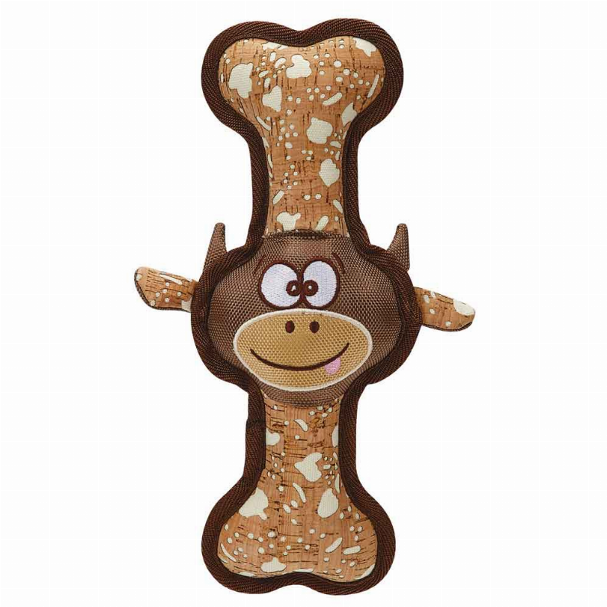 Zanies Corkie Friends Bone Heads Bear Dog Toy