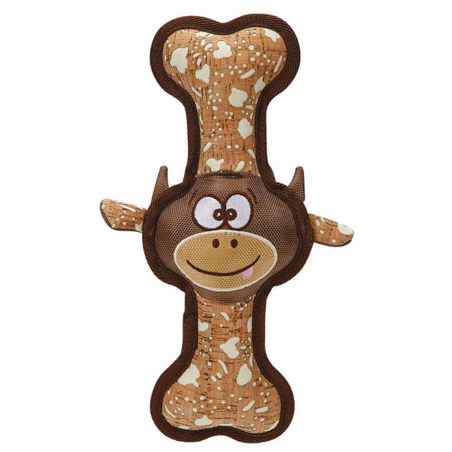 Zanies Corkie Friends Bone Heads Bear Dog Toy