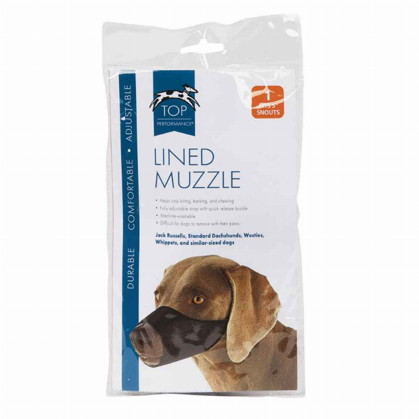 Top Performance Lined Nylon Dog Muzzle