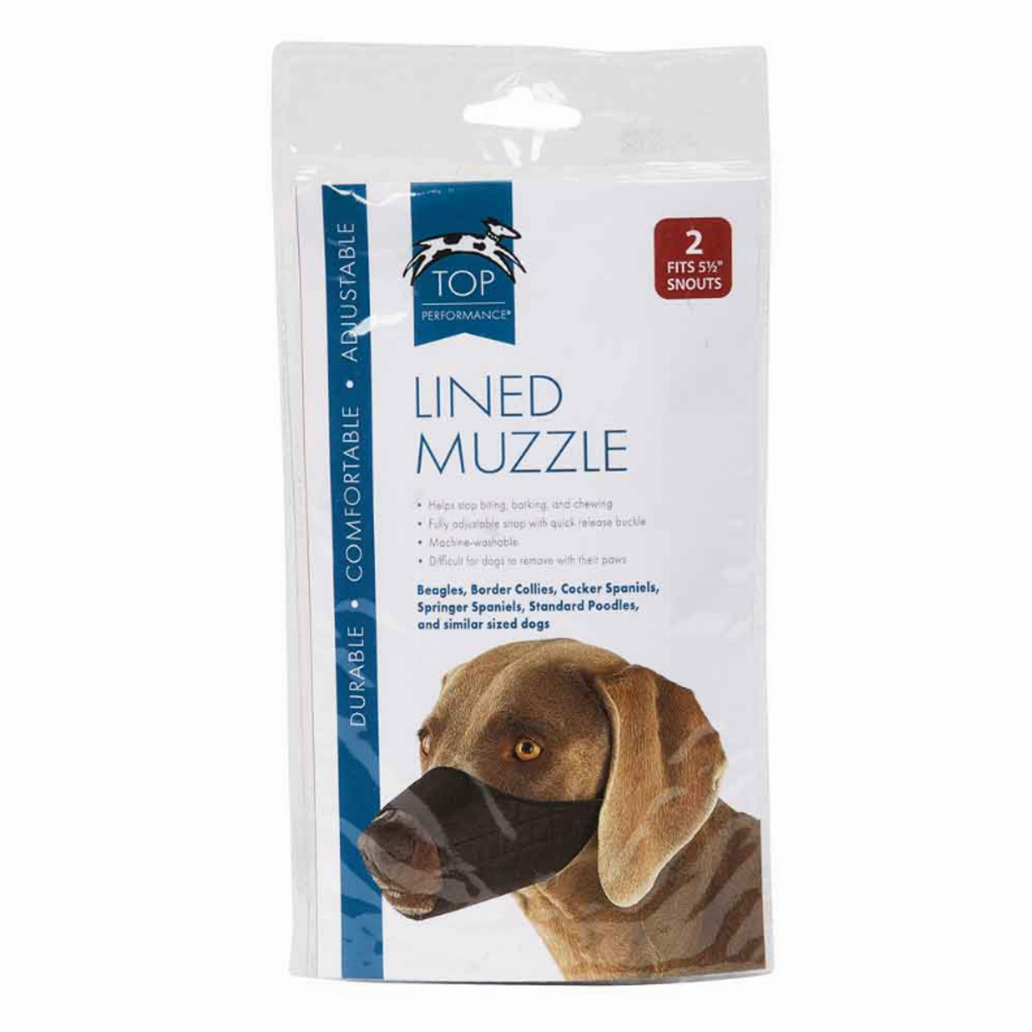 Top Performance Lined Nylon Dog Muzzle