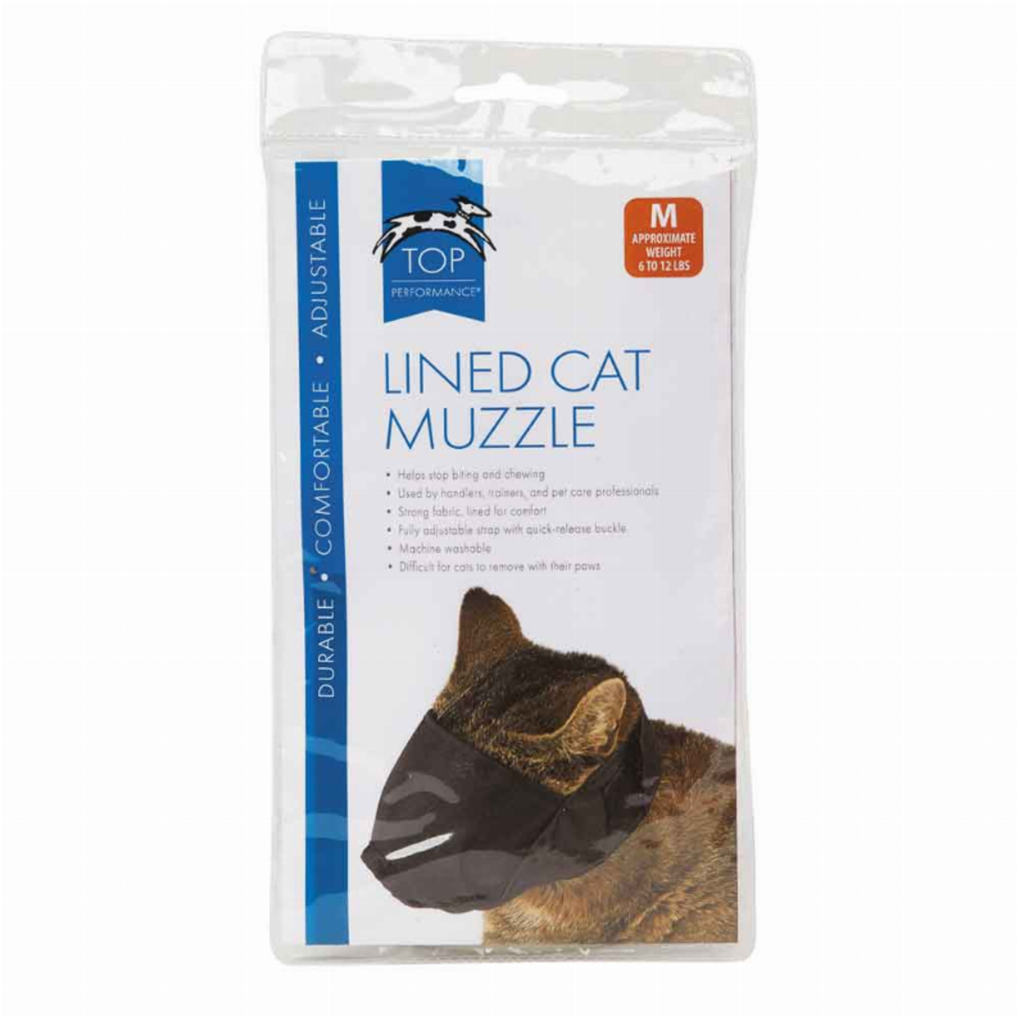 Top Performance Lined Nylon Cat Muzzle