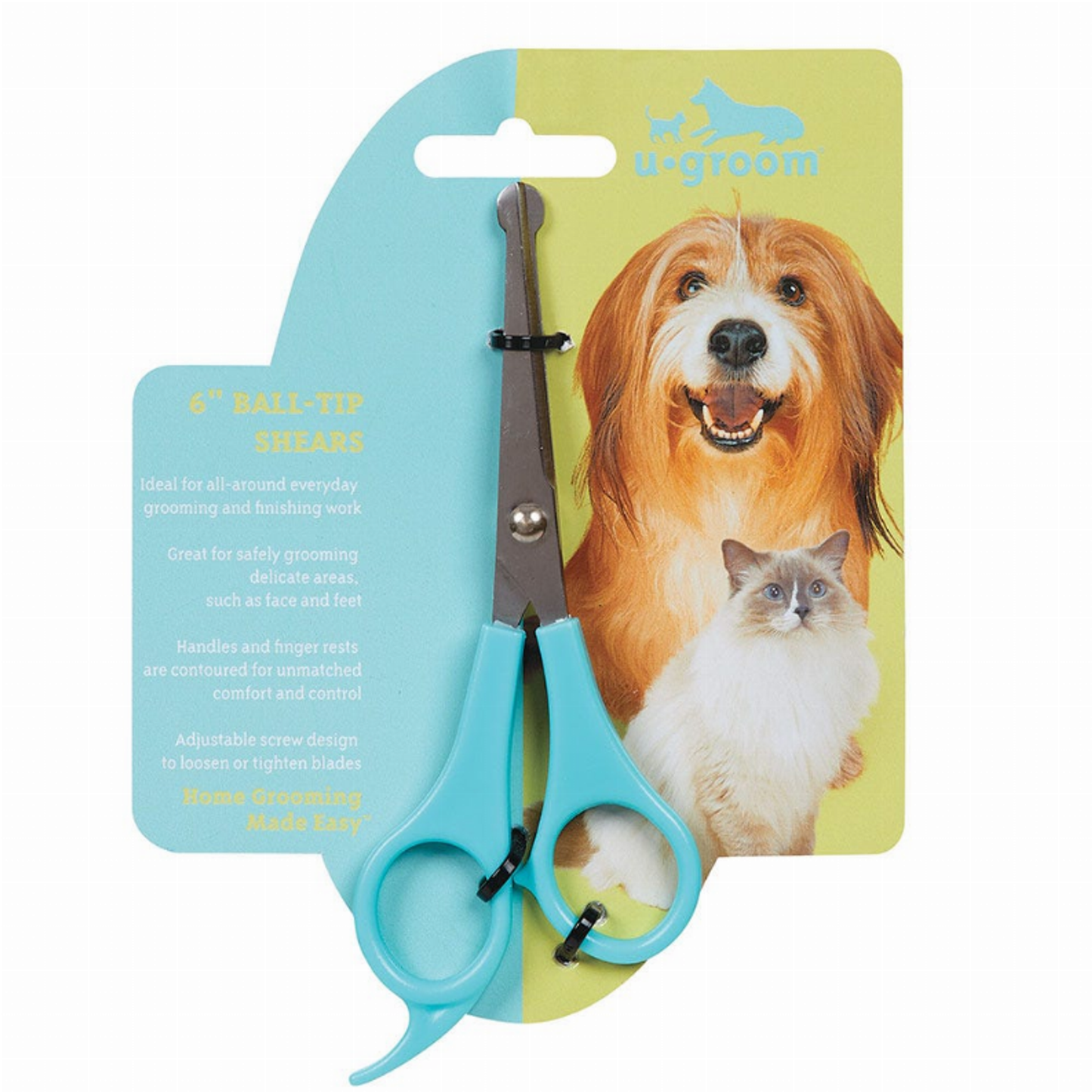 Ugroom Ball-Tip Pet Grooming Shear, 6-Inch