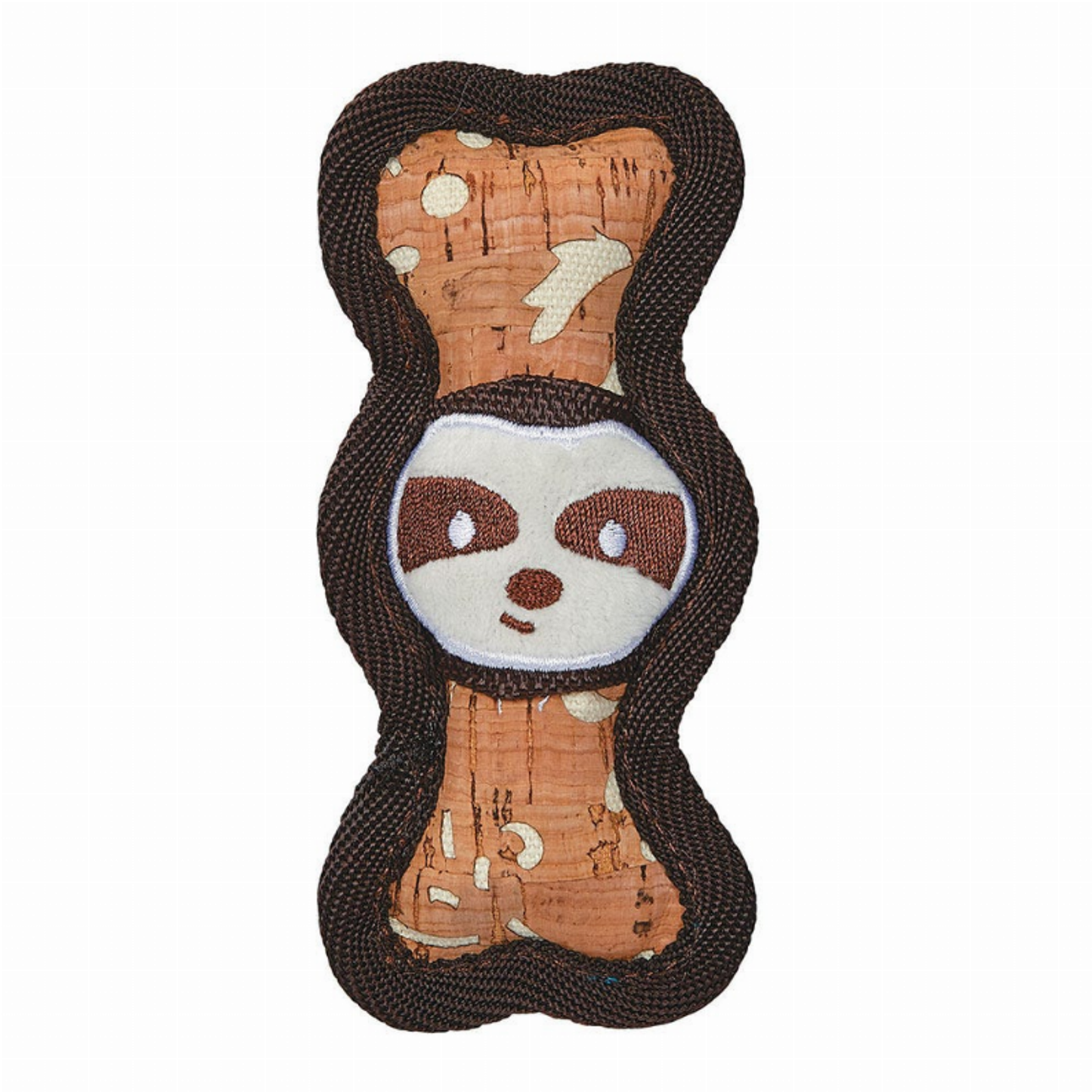 Zanies Corkie Mini Bone Sloth Plush Dog Toy