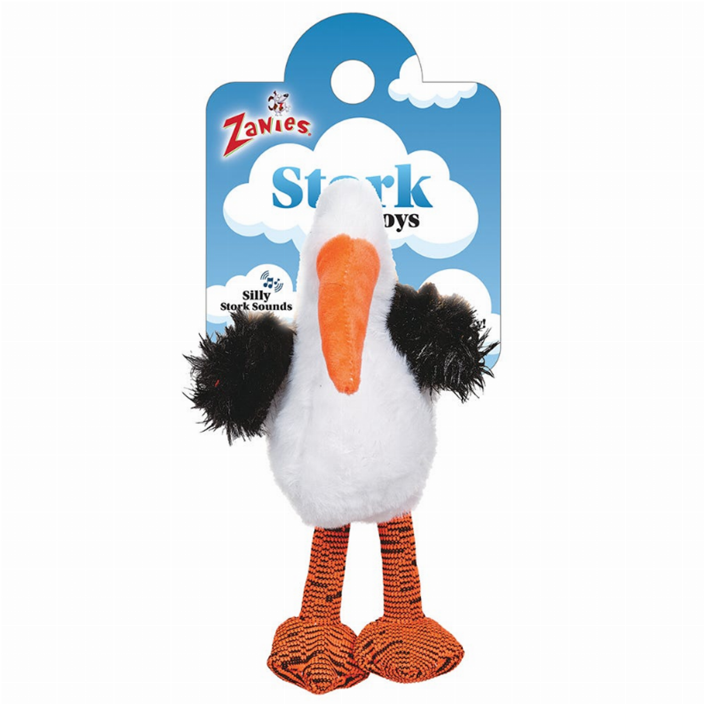 Zanies Leggy Stork Plush Dog Toy