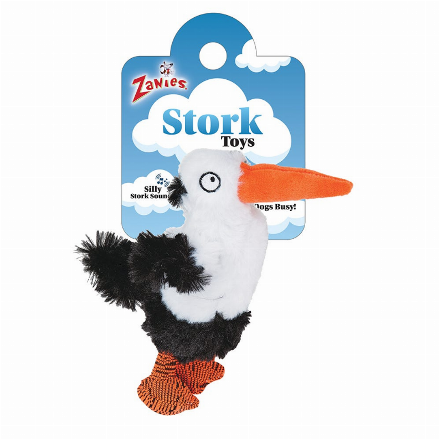 Zanies Tall Stork Plush Dog Toy