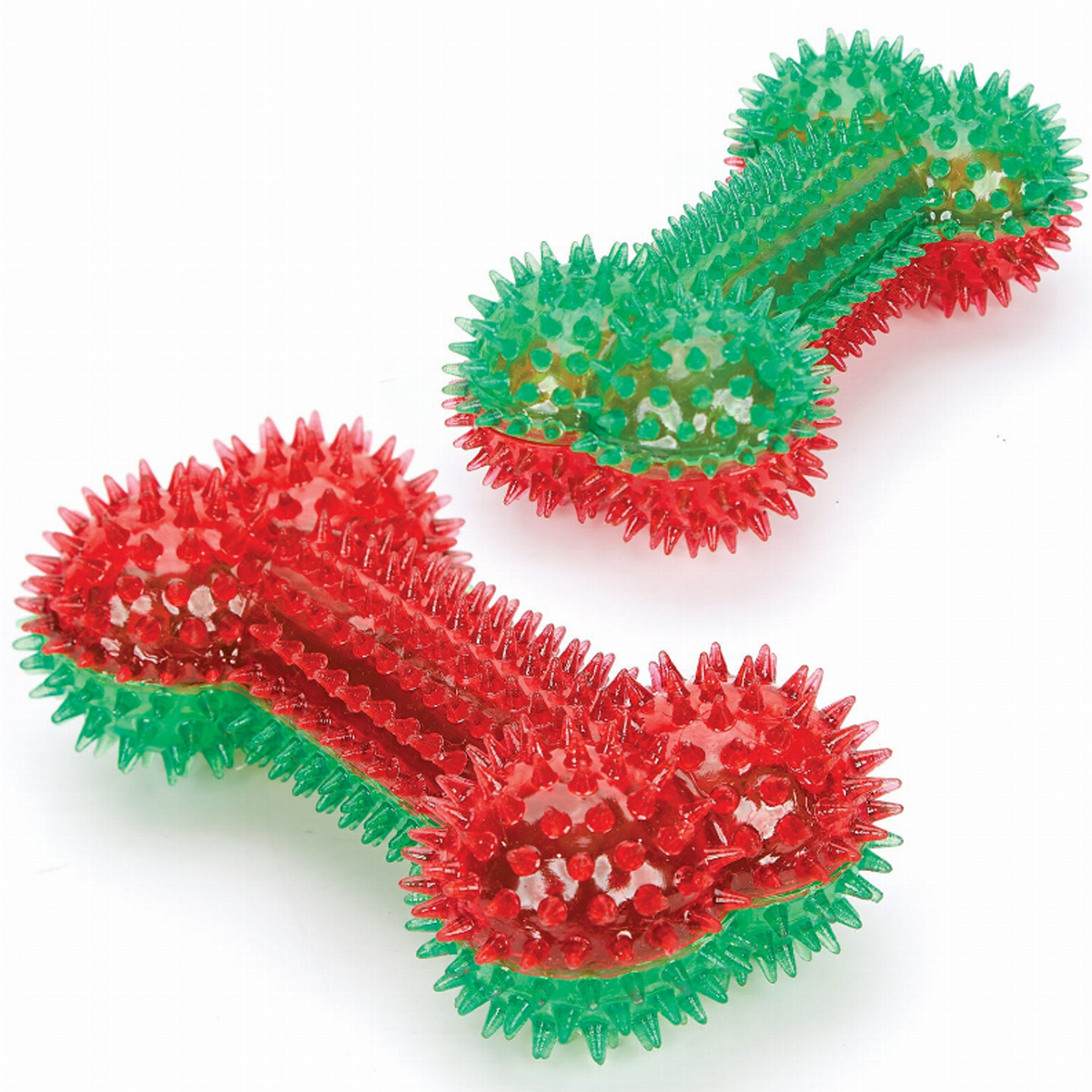 Zanies Holiday Squeaky Spike Bone Dog Toy 6.5-Inch