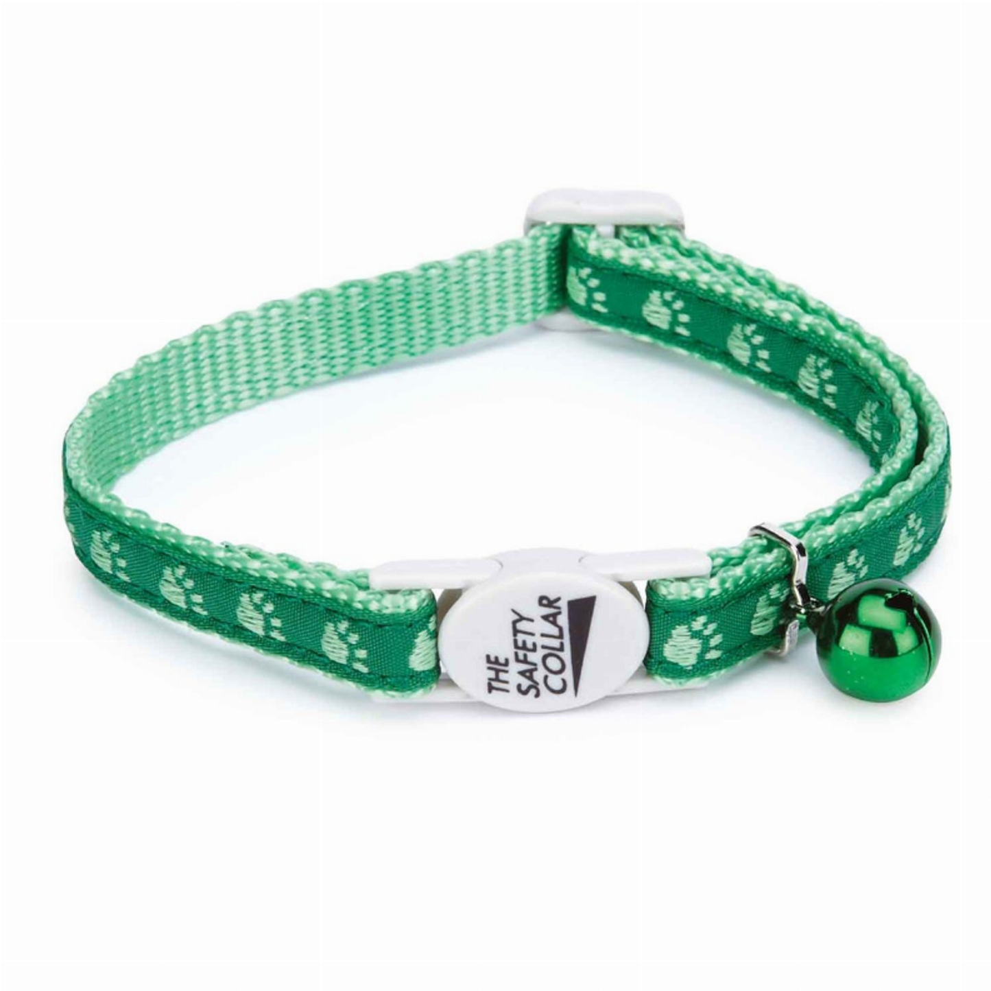 Meow Town Two-Tone Pawprint Cat Collar Black