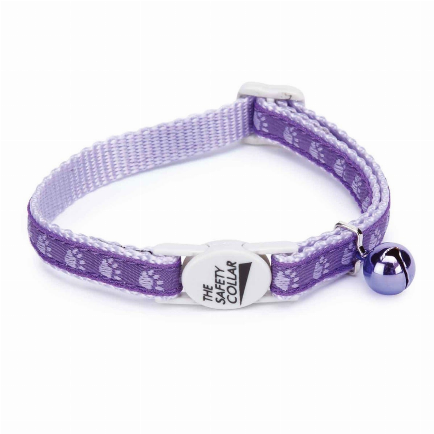 Meow Town Two-Tone Pawprint Cat Collar Black
