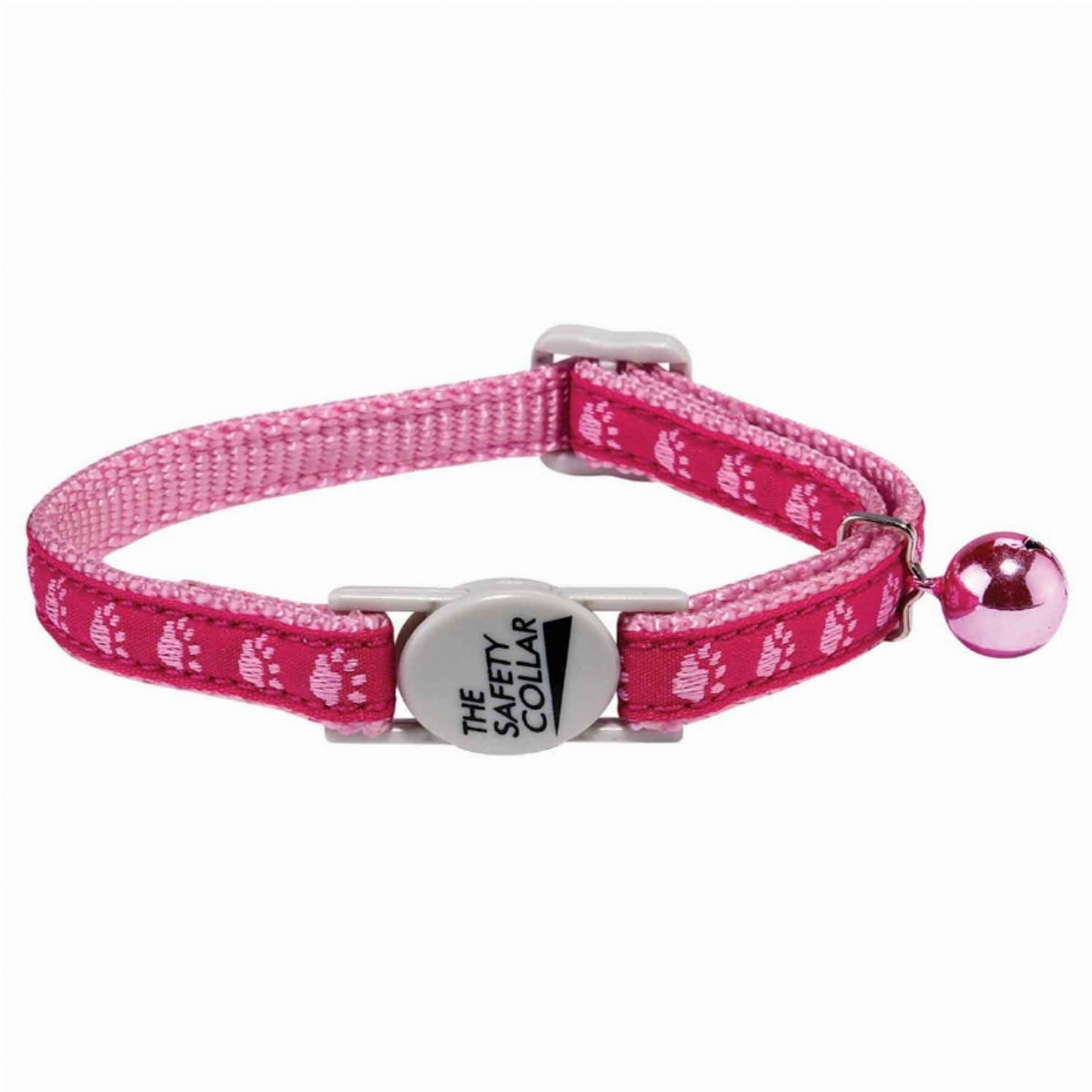 Meow Town Two-Tone Pawprint Cat Collar Black
