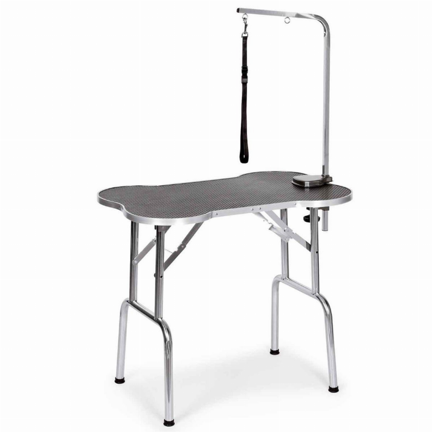 Master Equipment Bone Shaped Folding Grooming Table 36 in Black