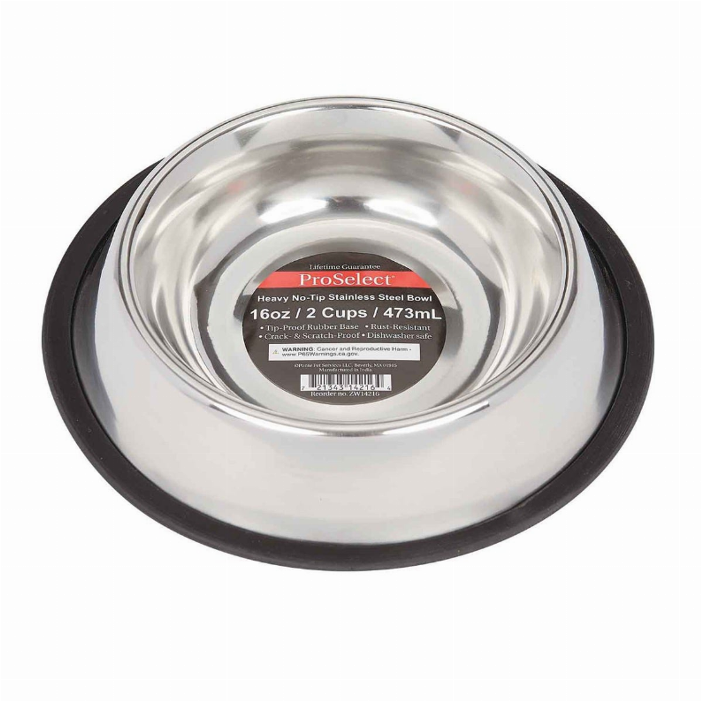 ProSelect Extra-Super Heavy No-Tip Stainless Steel Pet Bowls