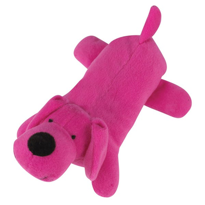 Zanies Neon Big Yelper Plush Dog Toy - neon green big yelper toy side view