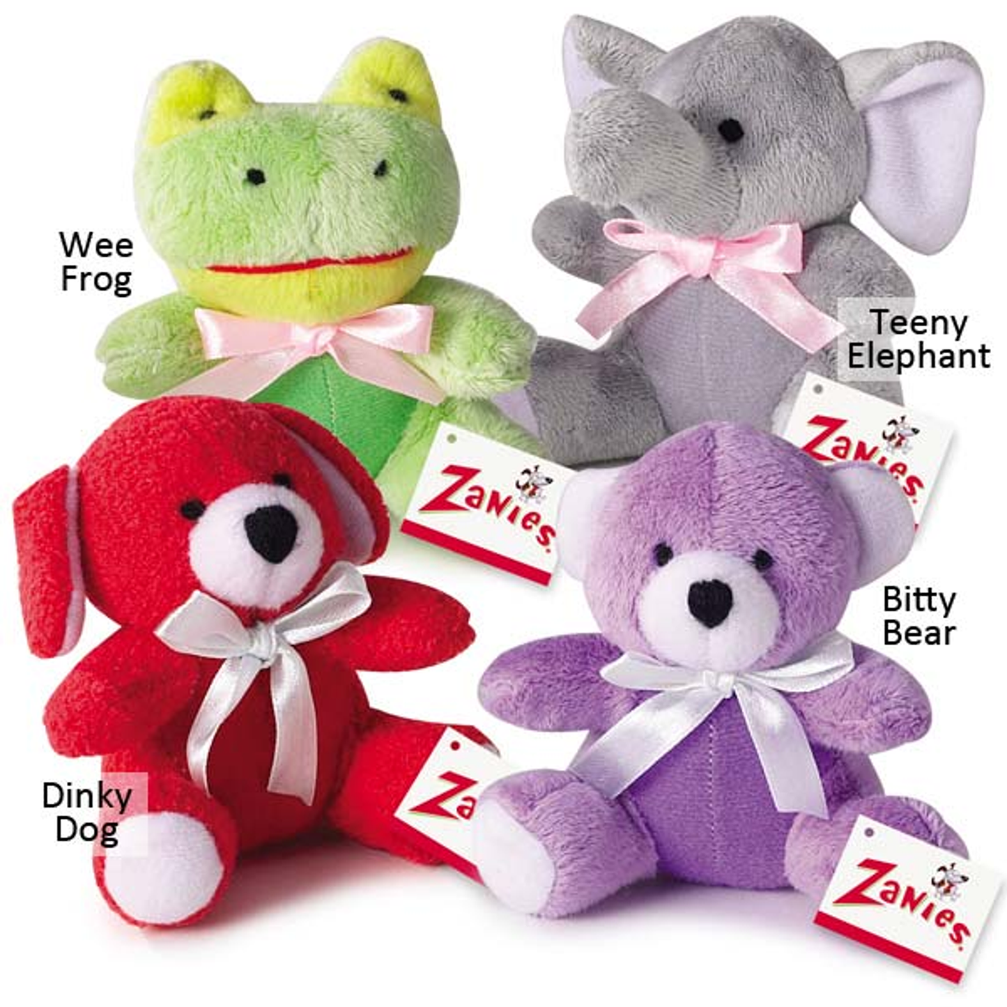 Zanies Itty Bitty Bitty Bear Plush Dog Toy 3.5-Inch