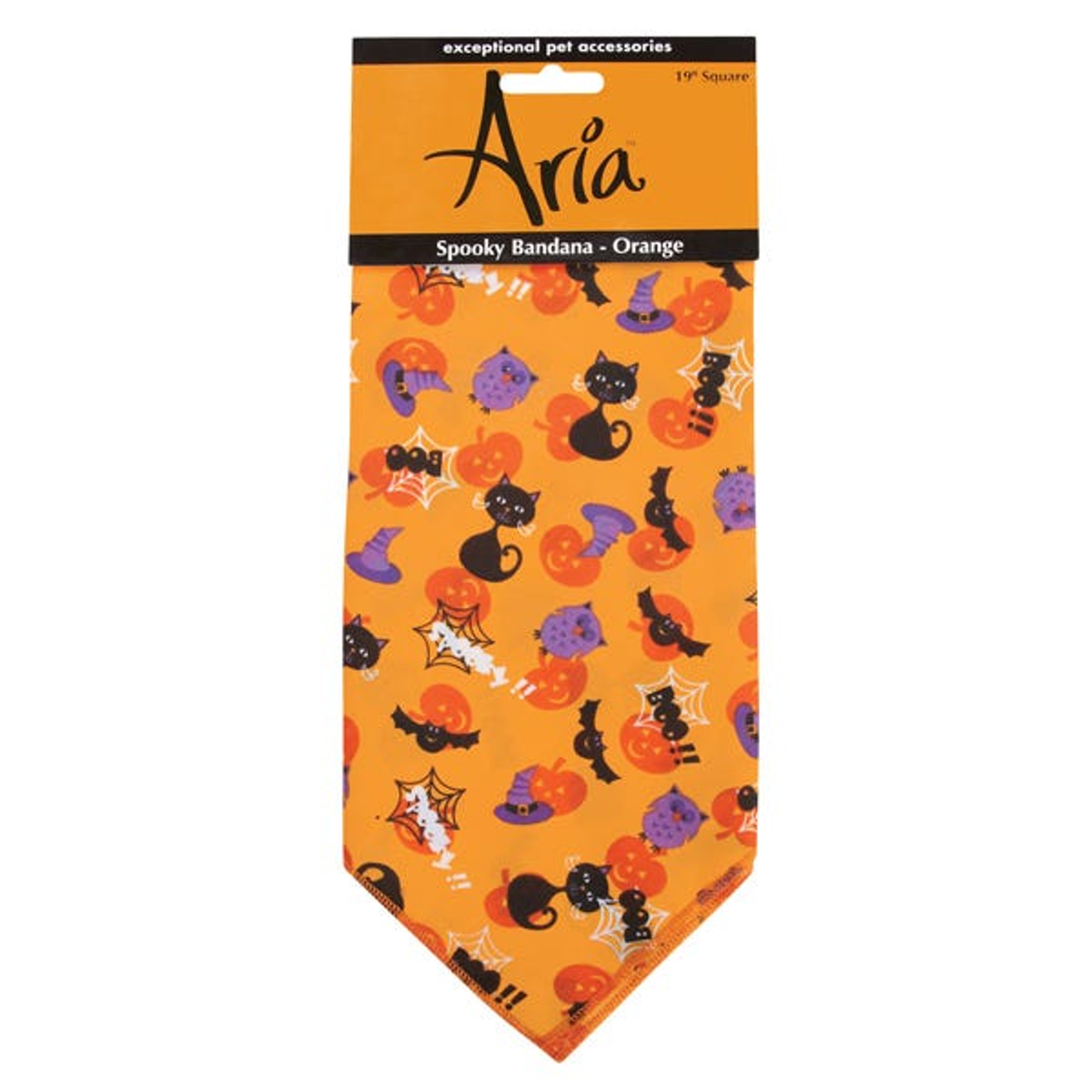Aria Spooky Dog Bandana - Orange