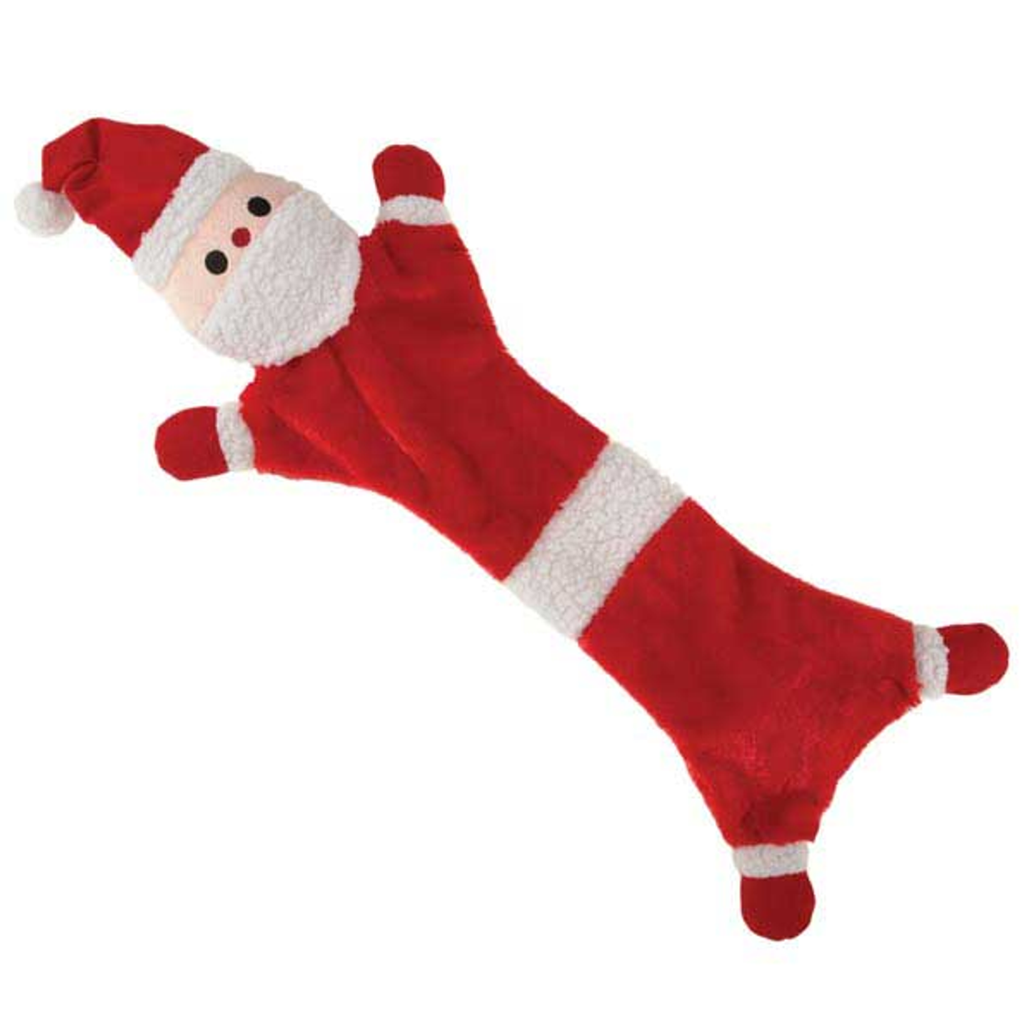 Zanies Festive Unstuffies Santa Dog Toy