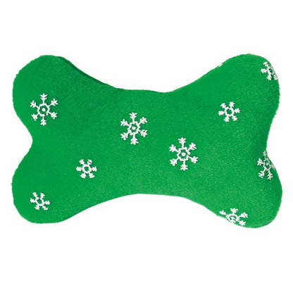 Zanies Blizzard Bone Plush Dog Toy