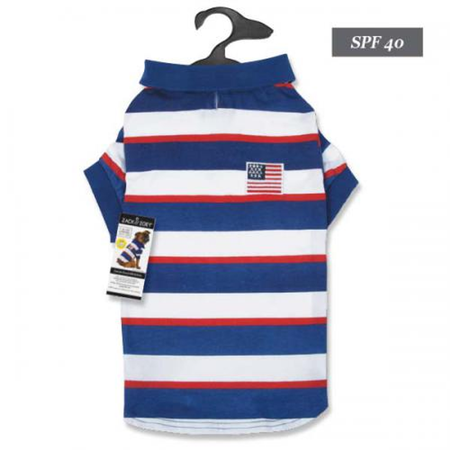 Zack & Zoey Patriotic Pooch SPF 40 Dog Polo