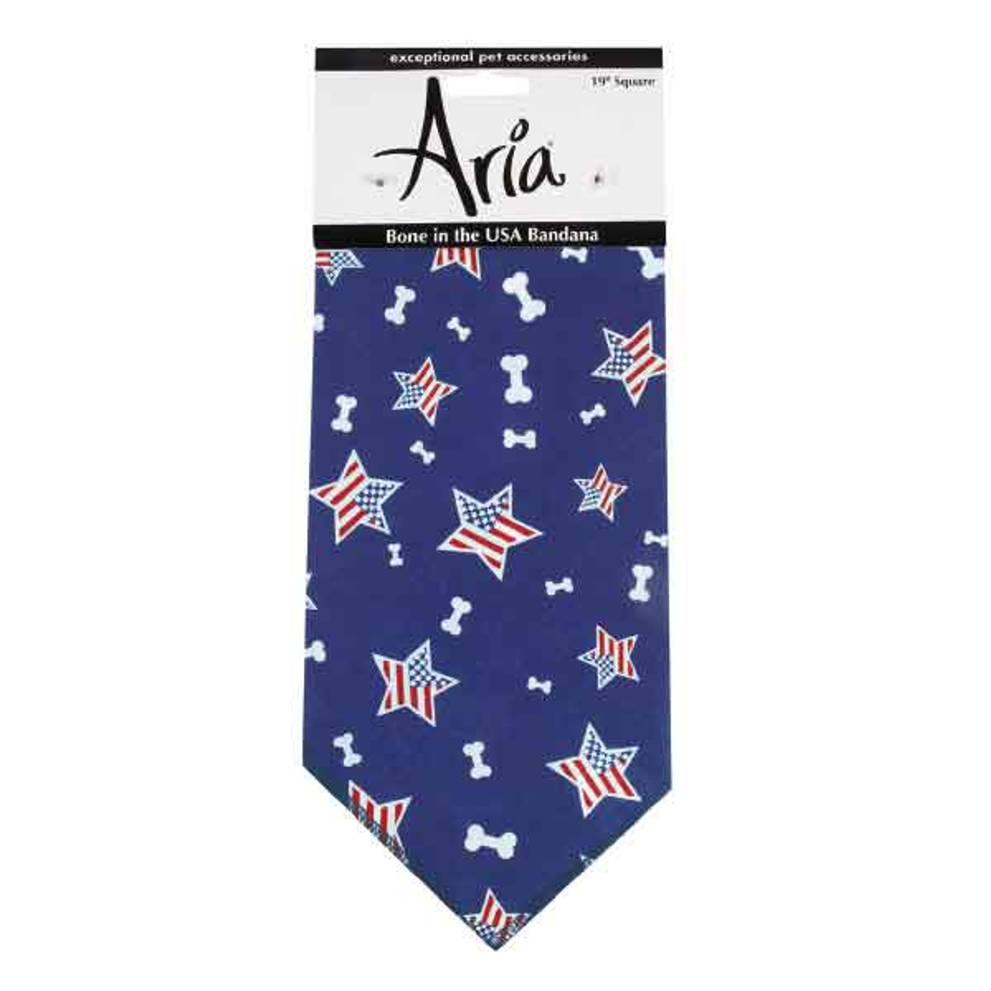 Aria Bone in the USA Dog Bandana - USA Blue