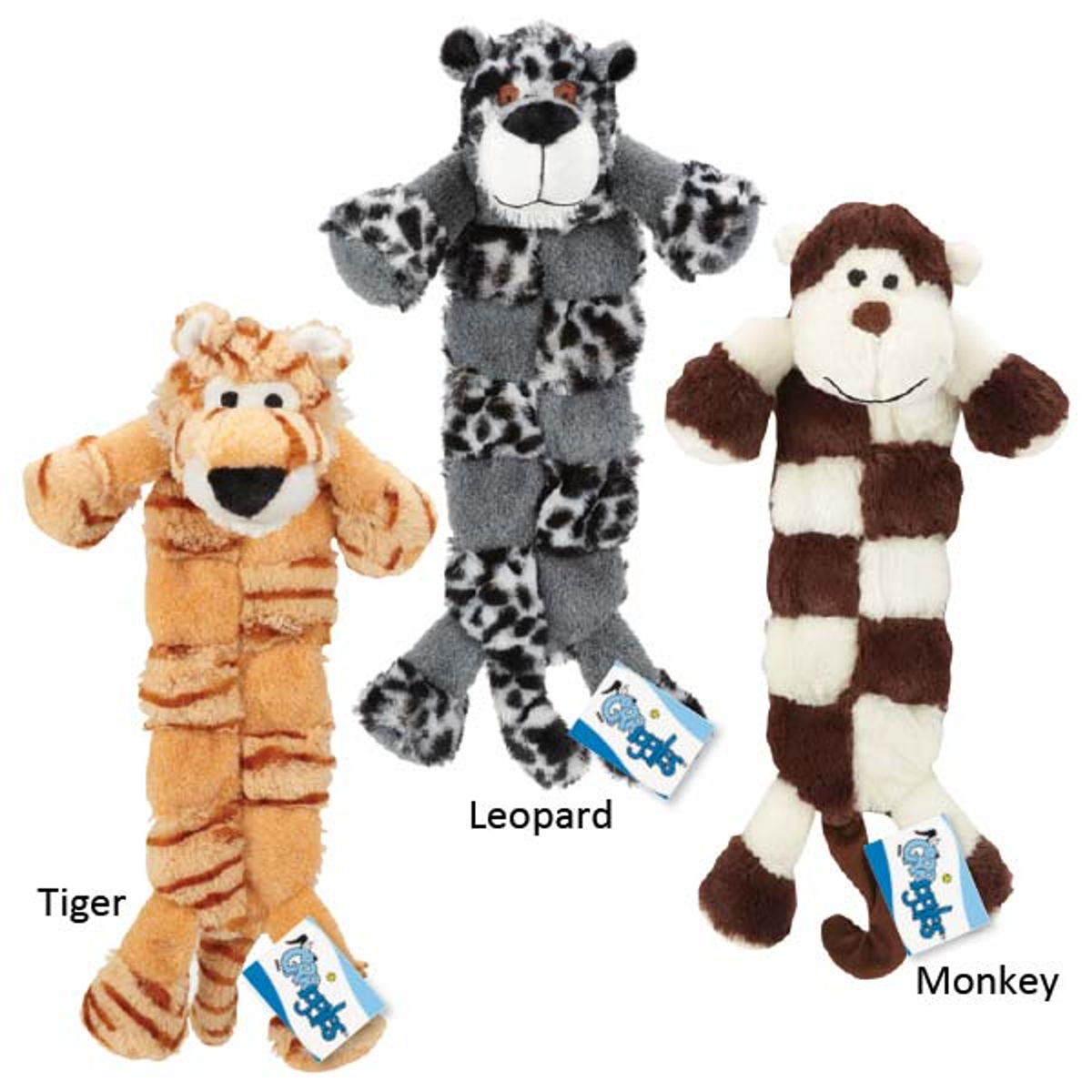 Griggles Safari Squeaktacular Tiger Dog Toy (Large)