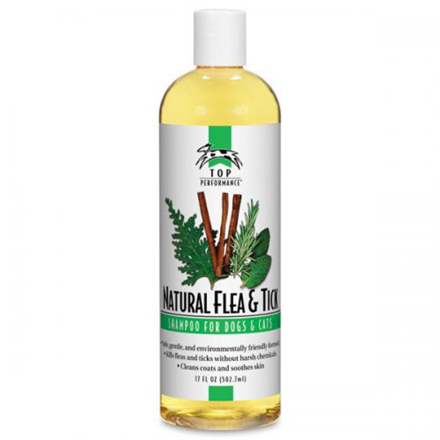 Top Performance Natural Flea & Tick Dog Shampoo, 17 oz
