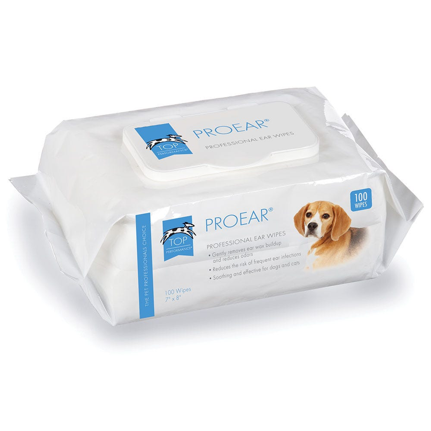 Top Performance Pet Ear Wipes 100-Pack Bag