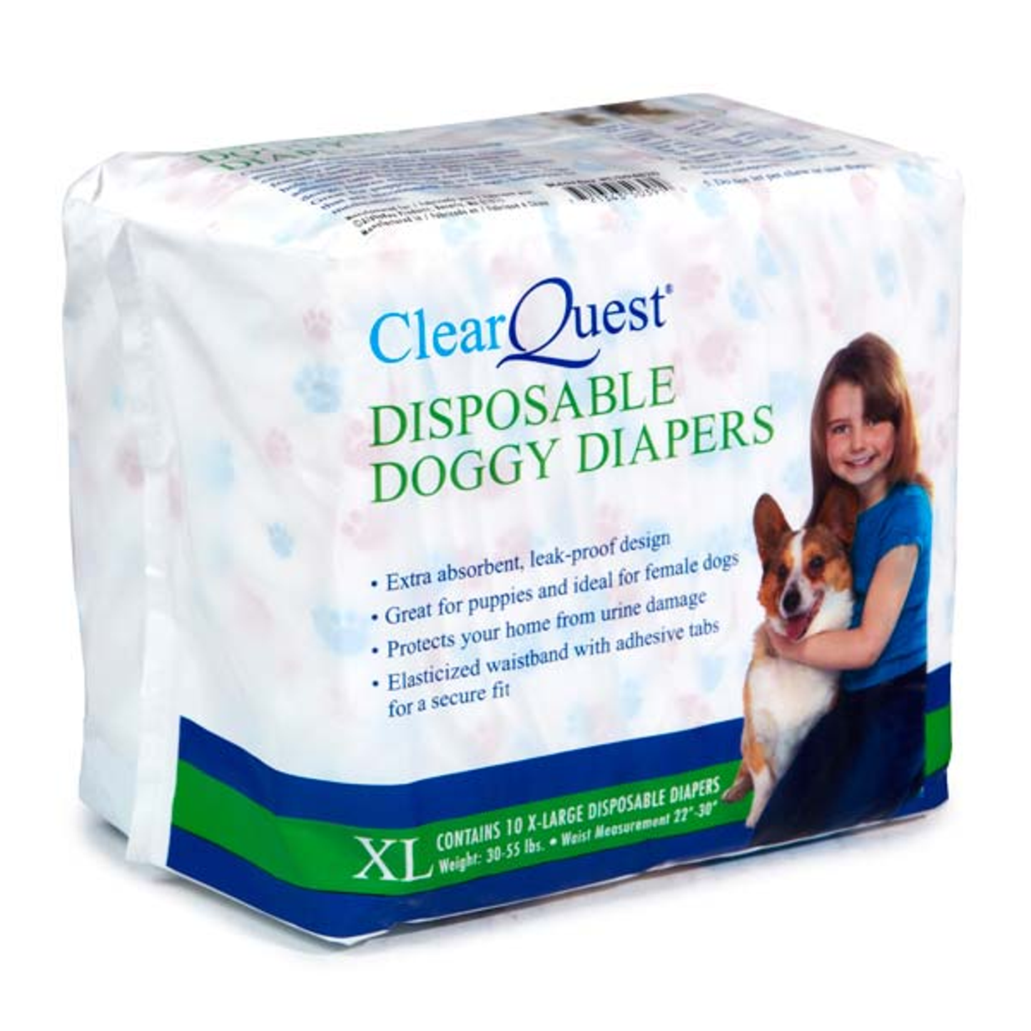 Clear Quest Disposable Doggy Diapers