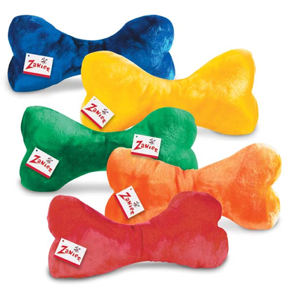 Zanies Mega Color Plush Bone Dog Toy