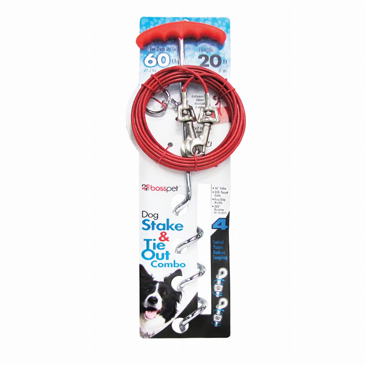 Prestige Spiral Stake and Cable Dog Tie-Out