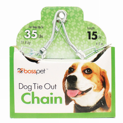 Boss Pet Twist Chain Tie-Out with Swivel Snap 2.5mm