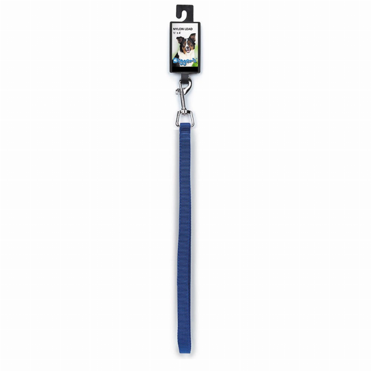 Diggers Nylon Dog Lead, 1/2 in x 48 in, Blue