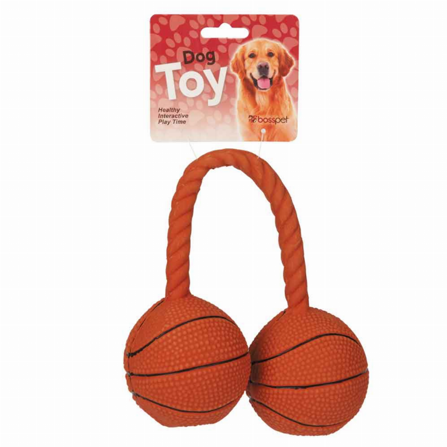 Boss Pet Latex Twin Basketballs Dog Toy