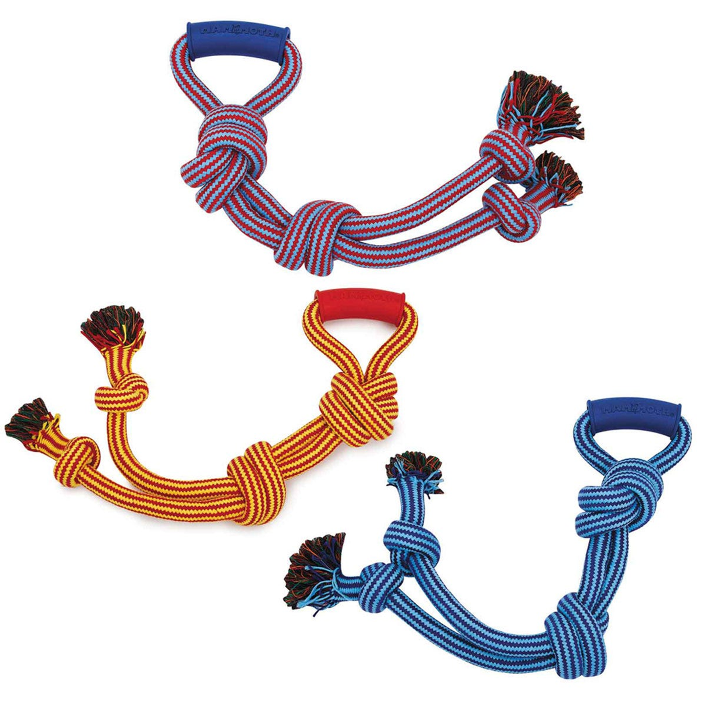 Mammoth Pet Extra Twin Tug Dog Rope Toy with Handle 24-Inch