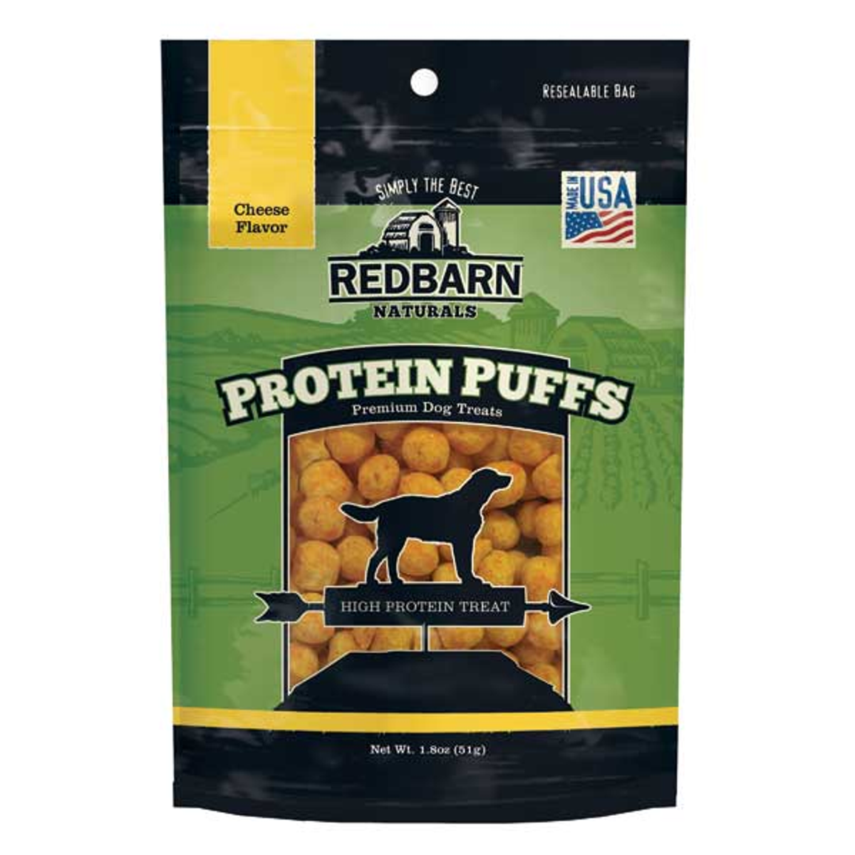 Redbarn Protein Puffs Cheese Dog Treats