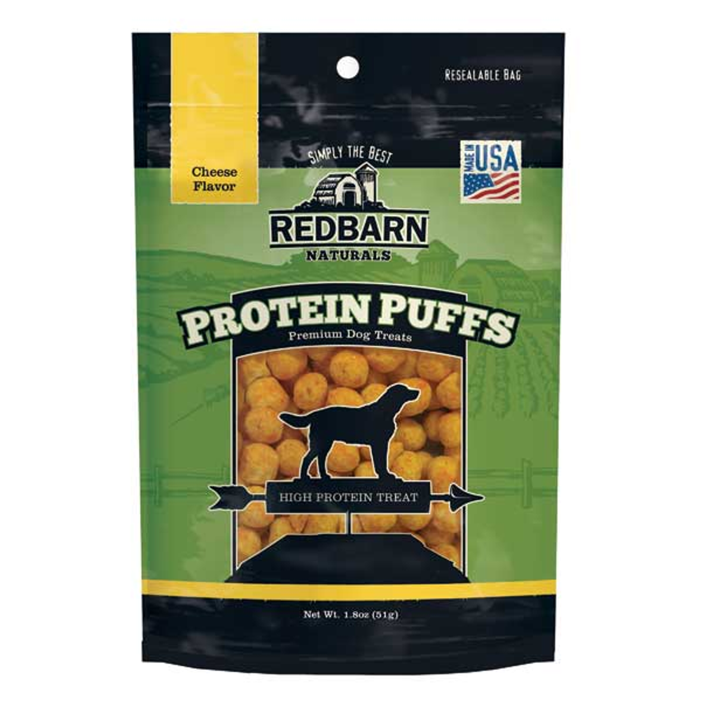 Redbarn Protein Puffs Cheese Dog Treats