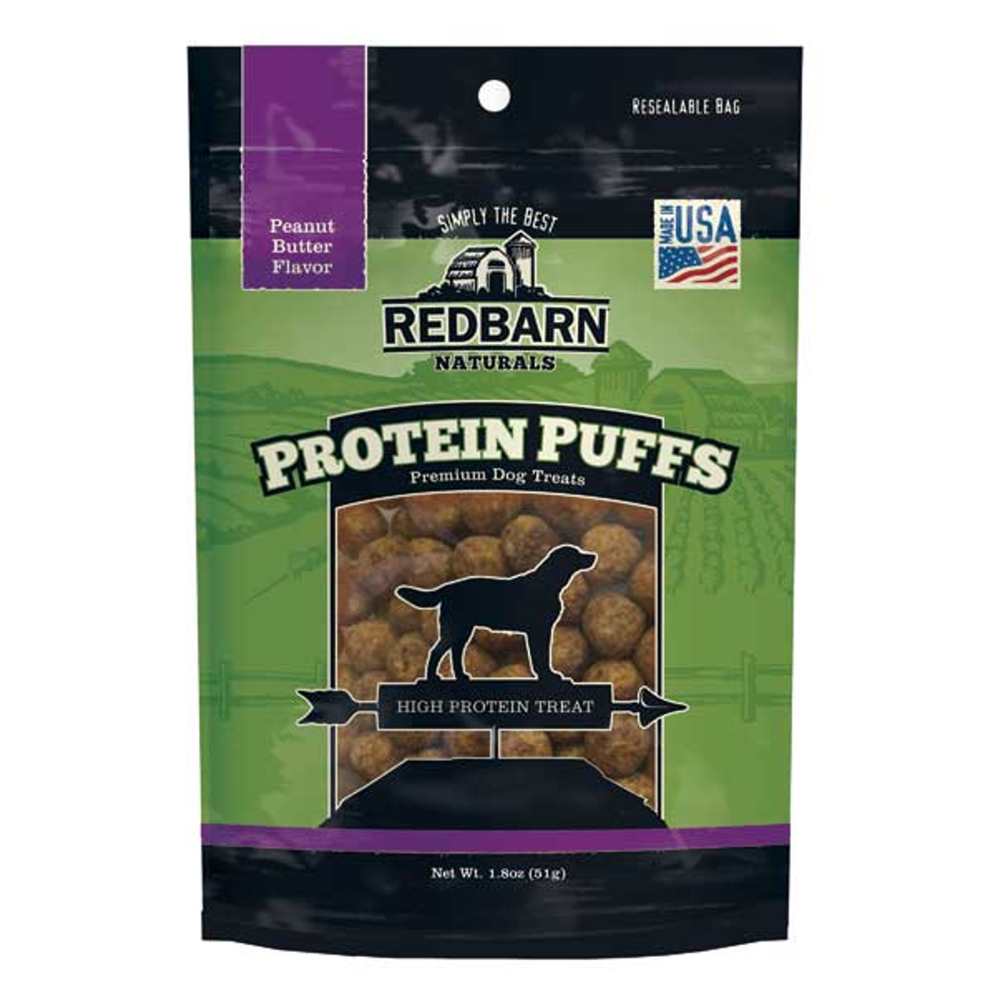 Redbarn Protein Puffs Cheese Dog Treats
