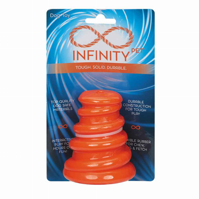 Infinity TPR Mongoose Dog Toy Small Orange