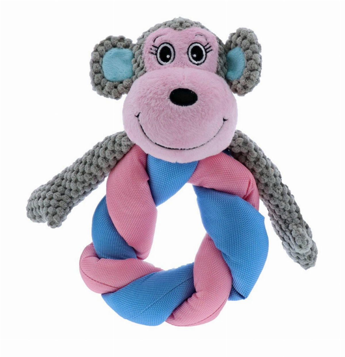 Play365 Braided Ring Band Monkey Dog Toy (Small)