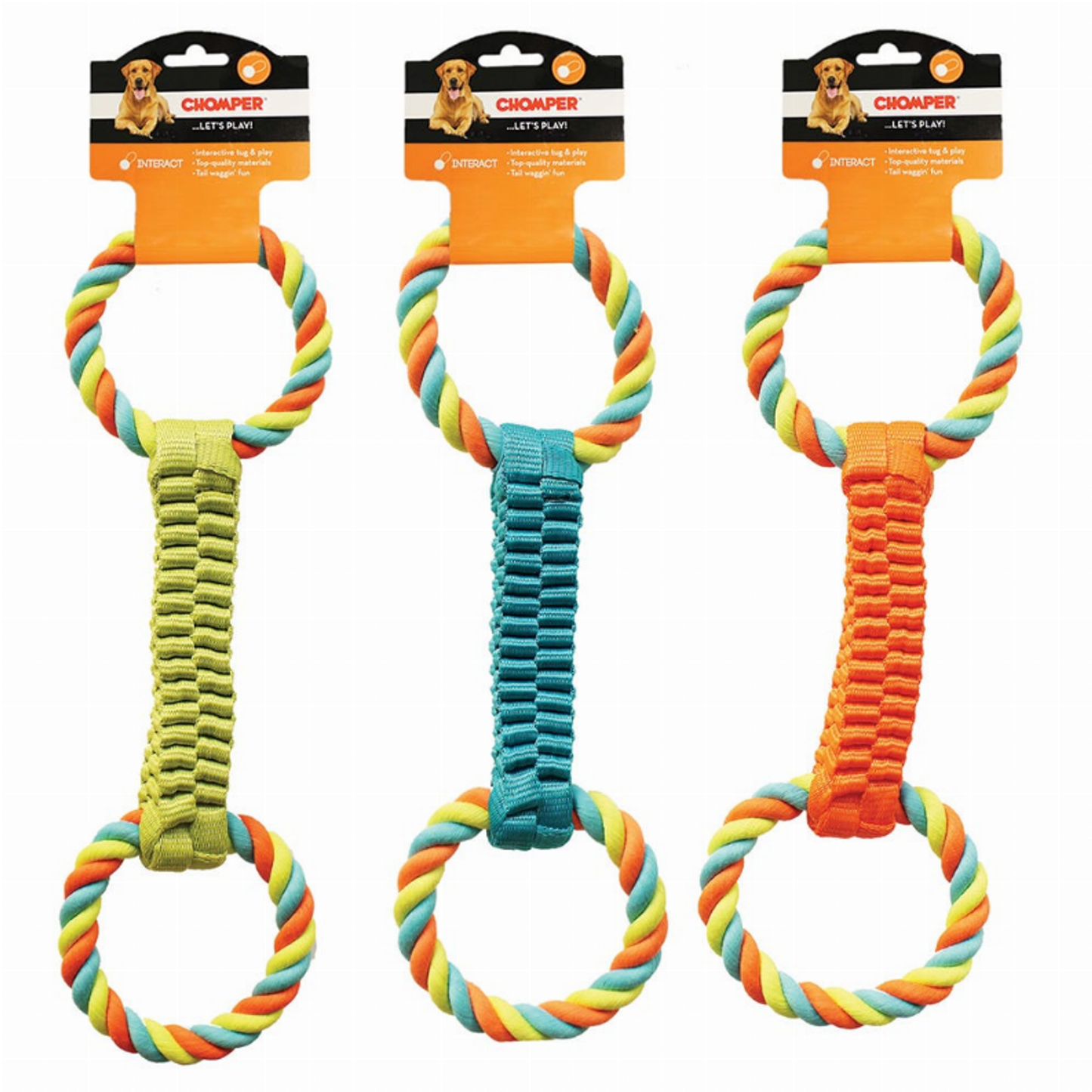 Chomper Ballistic Weave Rope Tug Dog Toy