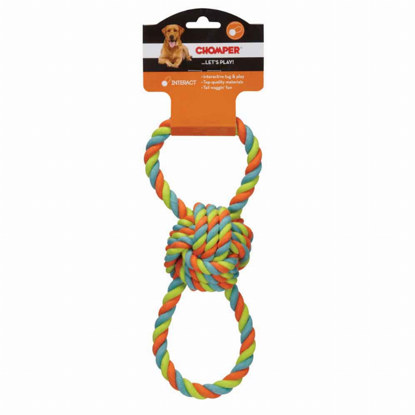 Chomper Figure 8 Rope Ball Dog Toy